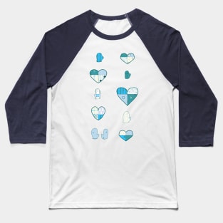 Frosty Hands and Hearts Baseball T-Shirt